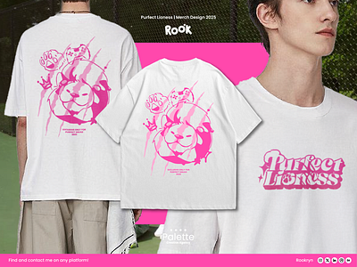 Commissioned | Branding Shirt Merch Design 19 & 22 branding cute design lion logo merch merchandise name label pink shirt streamer