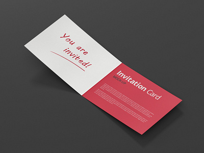 You are invited bifold card card mockup design editorial flyer invitation card mock up mockup print typo