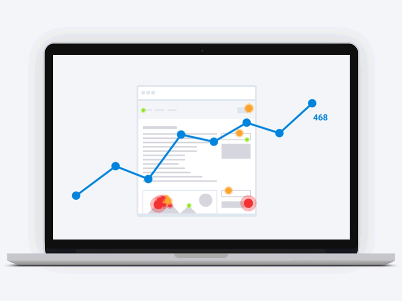 Website analysis analysis animation chart device heat map website