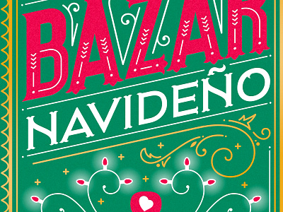 Xmas Bazaar Poster lettering poster quebonitoshop type typeface vintage