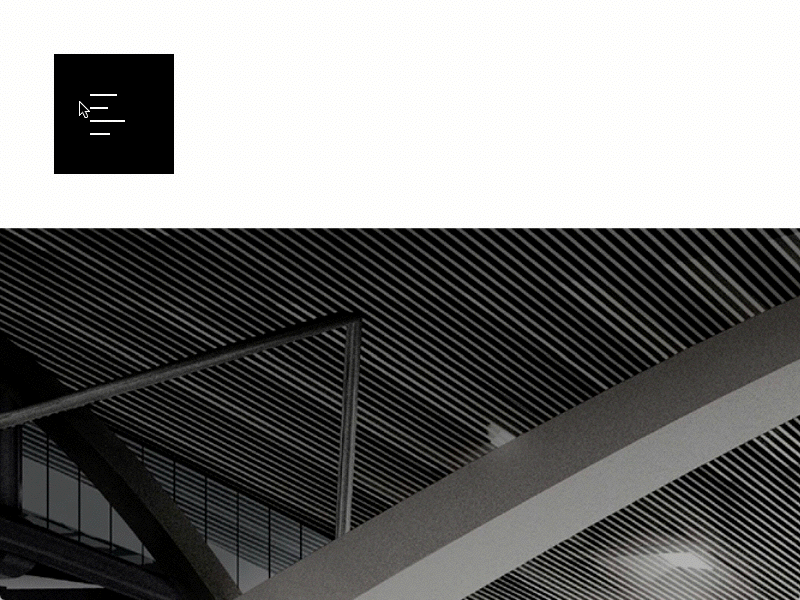 Menu Miniaturization animation clean gif icon interface menu navigation sandwich ui web webdesign