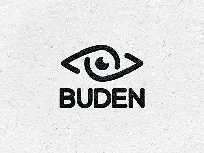 Buden awake design eye iris logo mark moon shape