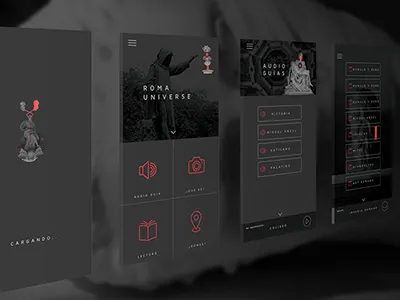 Roma Universe App Design app app design experience mobile app rome uiux user