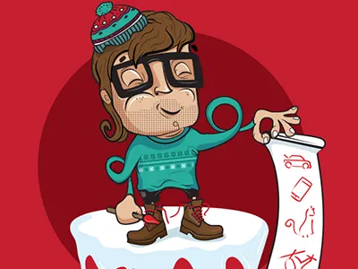 Challenge Santa challenge christmas gliwice illustration new year poland santa vector