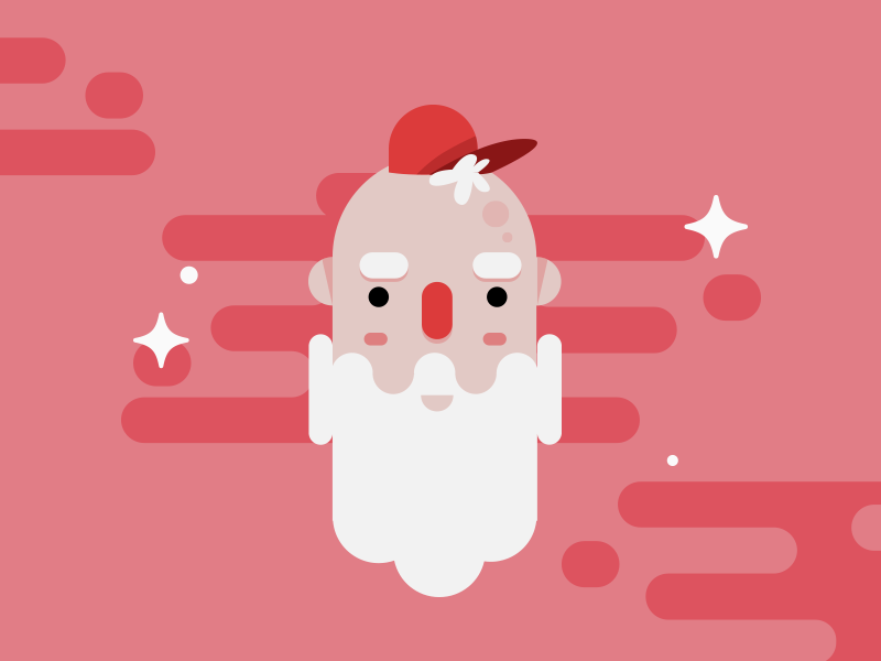 Happy holidays abstract christmas fluid illustration santa