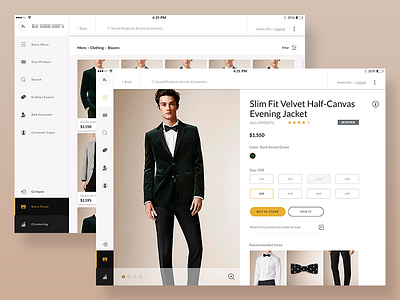 BUUR card design e commerce list mobile product responsive tablet ui ux