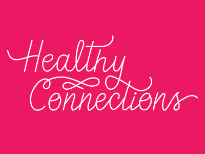 Monthly email logo brand calligraphy connections hand drawn handwritten lettering logo newsletter typography