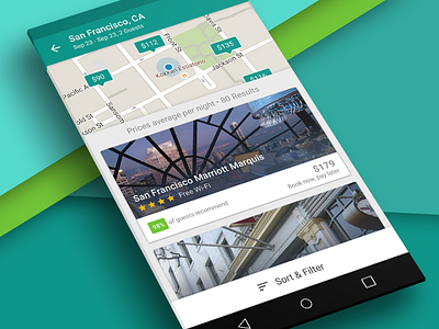 Expedia Material Hotels android app design expedia google hotel list material shop travel ui