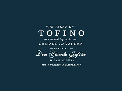 Tofino coaster navy san francisco scanned tofino typography vintage white wine