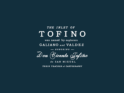 Tofino coaster navy san francisco scanned tofino typography vintage white wine