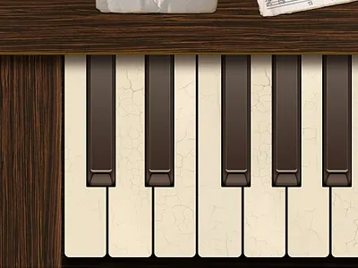 Ol' Piano Keyboard app blues keyboard music piano skeuomorphic design touch vintage