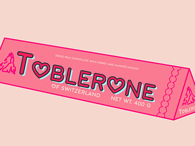 Toblerone candy drawing illustration illustrator minimal