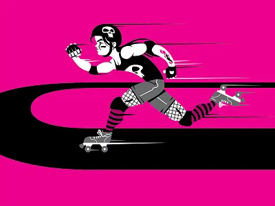 Roller Derby illustration roller derby skull stockings