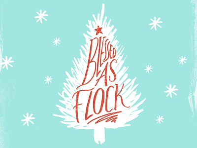 Happy Holidays from Studio Wade blessed christmas hand type holidays illustration lettering texture typography winter