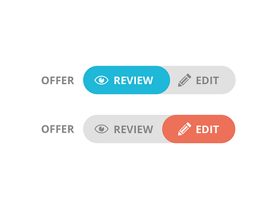 Offer Review button edit offer review switch toggle