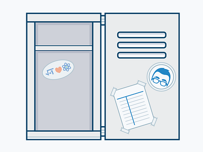 Empty Locker albert.io empty state illustration locker vector