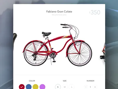 Simple picker bike card picker clean minimal mobile selector ui