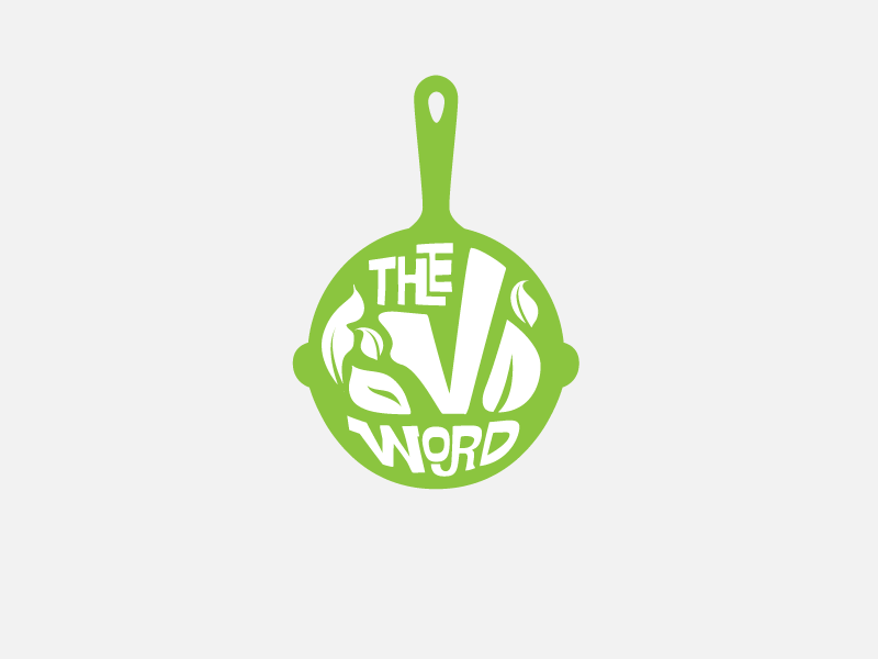 The V Word brand identity branding design icon identity illustration leaves lettering logo logo design natural organic pan tampa type typography vector vegan vegetarian