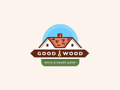 Logo Concept ( I ) house logo wood