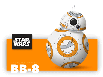 BB-8 | The force awakens android bb8 gif motion graphics star wars the force awakens