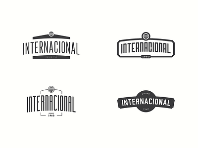 Internacional brand globe identity logo logotype mark project seal vintage wip