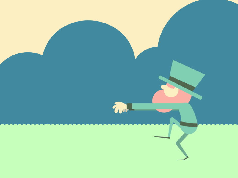 Leprechaun Run 2d after effects animation leprechaun puppet tool