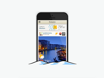 Happy Holidays! app flat ios iphone snow ui weather