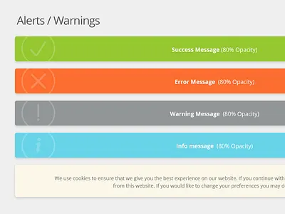 Alerts alert bootstrap error flat guide info popover popup style success ui warning