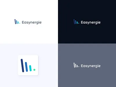 Easynergie - Logo app bars bills blue electricity energy icon logo