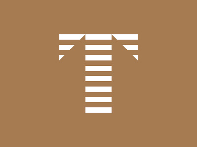 Letter T letter lines logo logotype mark stripes symbol t