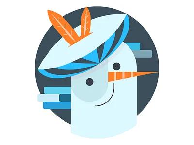 Snowman with hat avatar snowman winter
