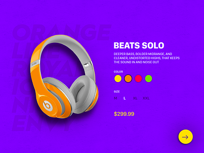 Daily UI #033- Customize Product #dailyui #033 beats color customize product dailyui design headphone mobile pricing size ui ux web