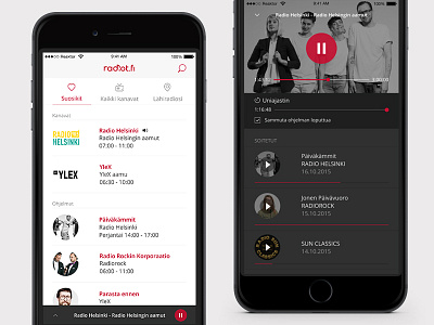 Radiot.fi hybrid ios mobile player radio