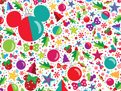A Very Disney Christmas Close-up christmas disney illustrate mickey minnie vector