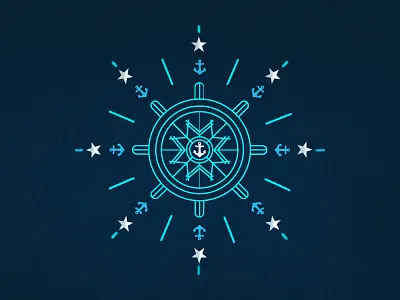 Yacht Club Flake anchor christmas nautical sail snowflake star wheel winter xmas