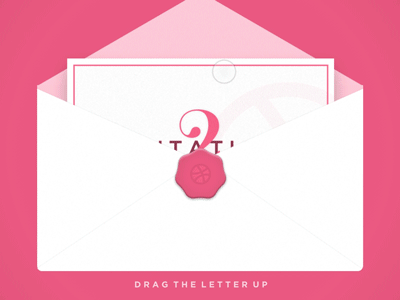 Dribbble invites to giveaway anim drag dribbble invite invites letter pink principle