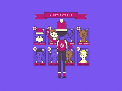 2 dribbble invitations debut draft dribbble illustration invitation invitations invite prospect