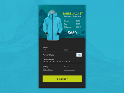 Daily UI #002 - Checkout Screen 002 100daysofui checkout dailyui