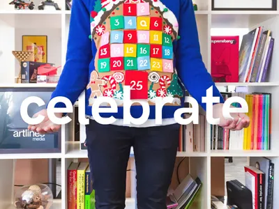 Celebrate 3d celebrate christmas shadows typography