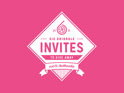 Dribbble Invites badge dribbble giveaway invitation invite logo shield
