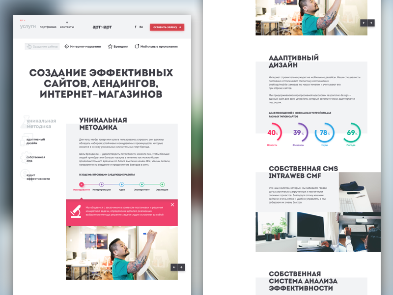 Services/websites page clean flat landing sketchapp stats typography ui uidesign web webdesign wip