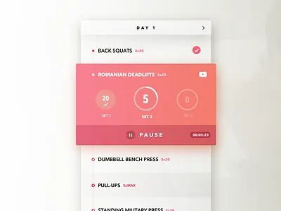 Workout Tracker 041 dailyui workout tracker
