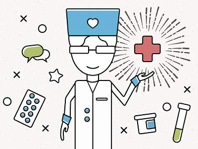 Medical illustration flat illustration medical pharma