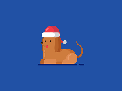 Totti christmas dachshund dog hat illustration totti vector wienerdog