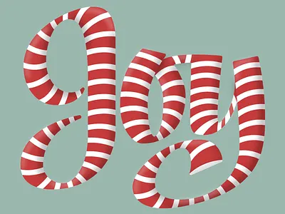 Joy Candy Cane Lettering broad nib hand lettering lettering script type vector