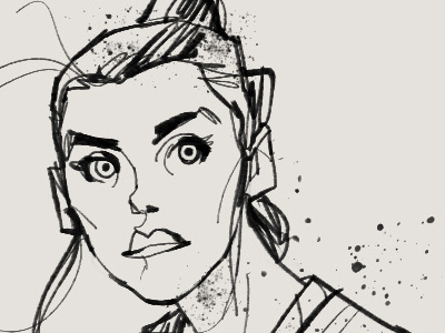 Rey Again drawing illustration rey star wars