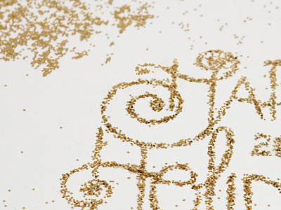 Happy Holidays glitter handlettering