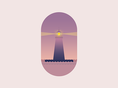 Lighthouse color design flat illumination lighthouse