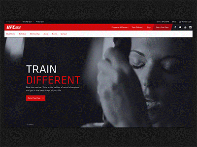 UFC GYM: Website Landing page desktop html5 mobile responsive rwd ufc ui ux website