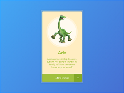 Daily UI #012 - E-Commerce Shop (Single Item) 012 arlo daily dinosaur disney e commerce kids pixar shop ui